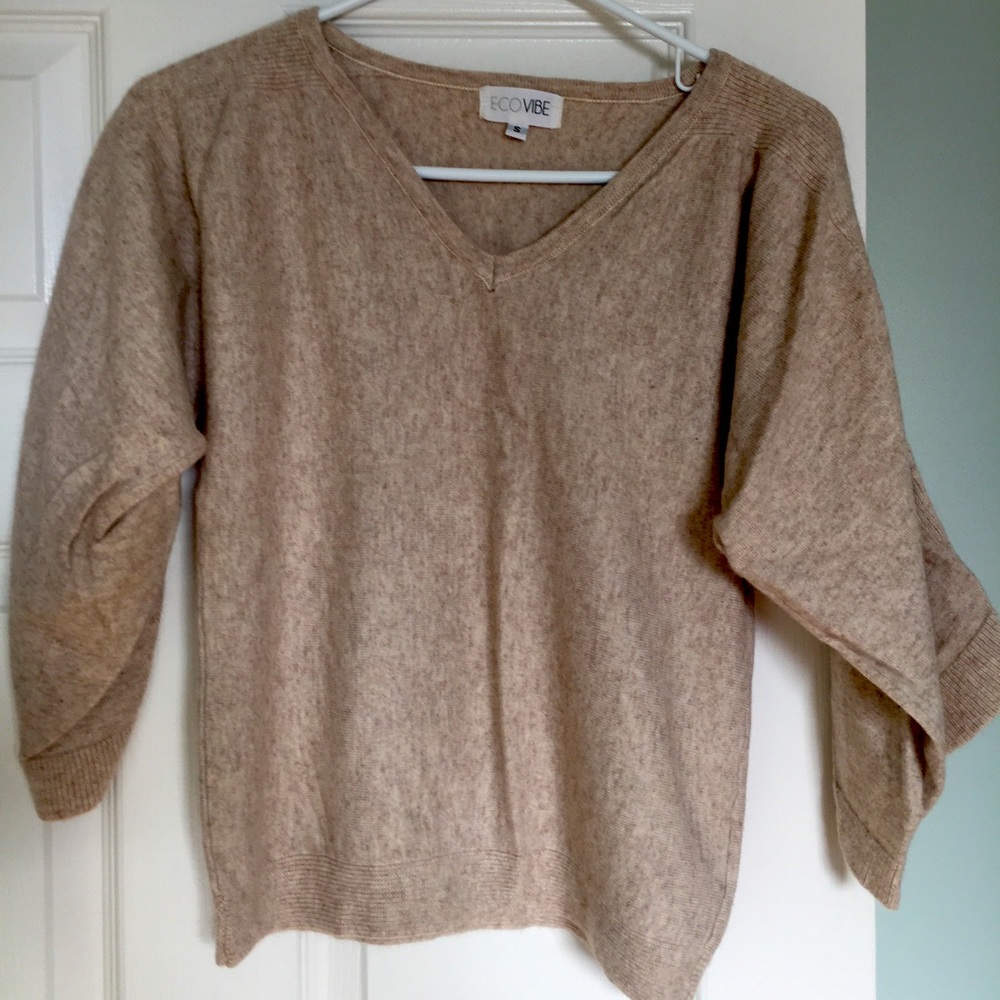 3/4 sleeve wool sweater